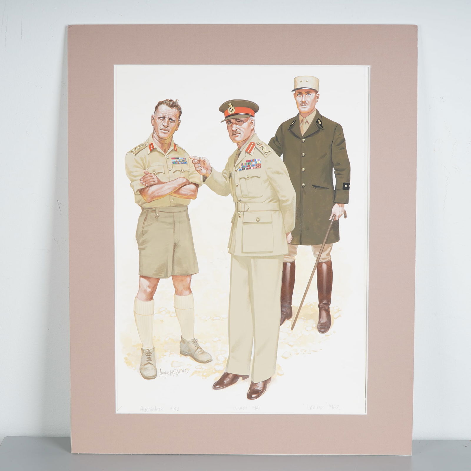 Angus McBride Original Gouache on Board for The British Army WWII, Signed (1 of 6)