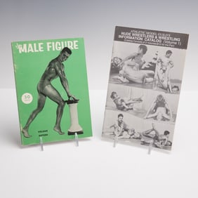 2pc Male Nude Physique Magazines, 1960 The Male Figure and 1991 AMG