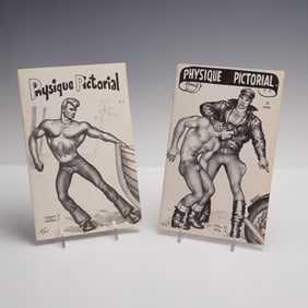 2pc Physique Pictorial Beefcake Magazines, 1964 & 1966 with Tom of Finland