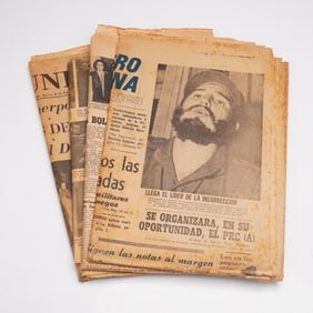 5pc Newspapers, Cuba, Mexico, and Miami Beach, 1959-1960