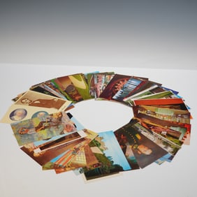 67pc Vintage Presidents, Theaters, Monuments and Scenes Postcards