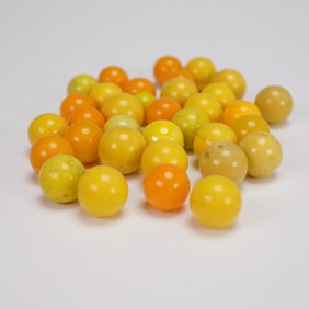 Collection of 34 Yellow and Orange Marbles