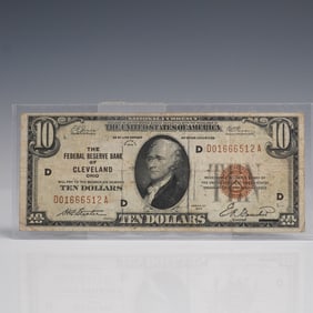 1929 $10 Cleveland, Ohio Federal Reserve Banknote
