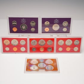 6pc U.S. Mint Proof Coin Sets 1980 to 2011