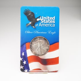 2001 American Silver Eagle in U.S. Mint American Eagle Program Packaging