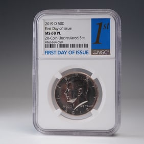 2019-D Kennedy Uncirculated Half Dollar Coin NGC Graded MS 68 PL