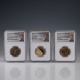 3pc American Innovation One Dollar Coins, In-Home Video Game System