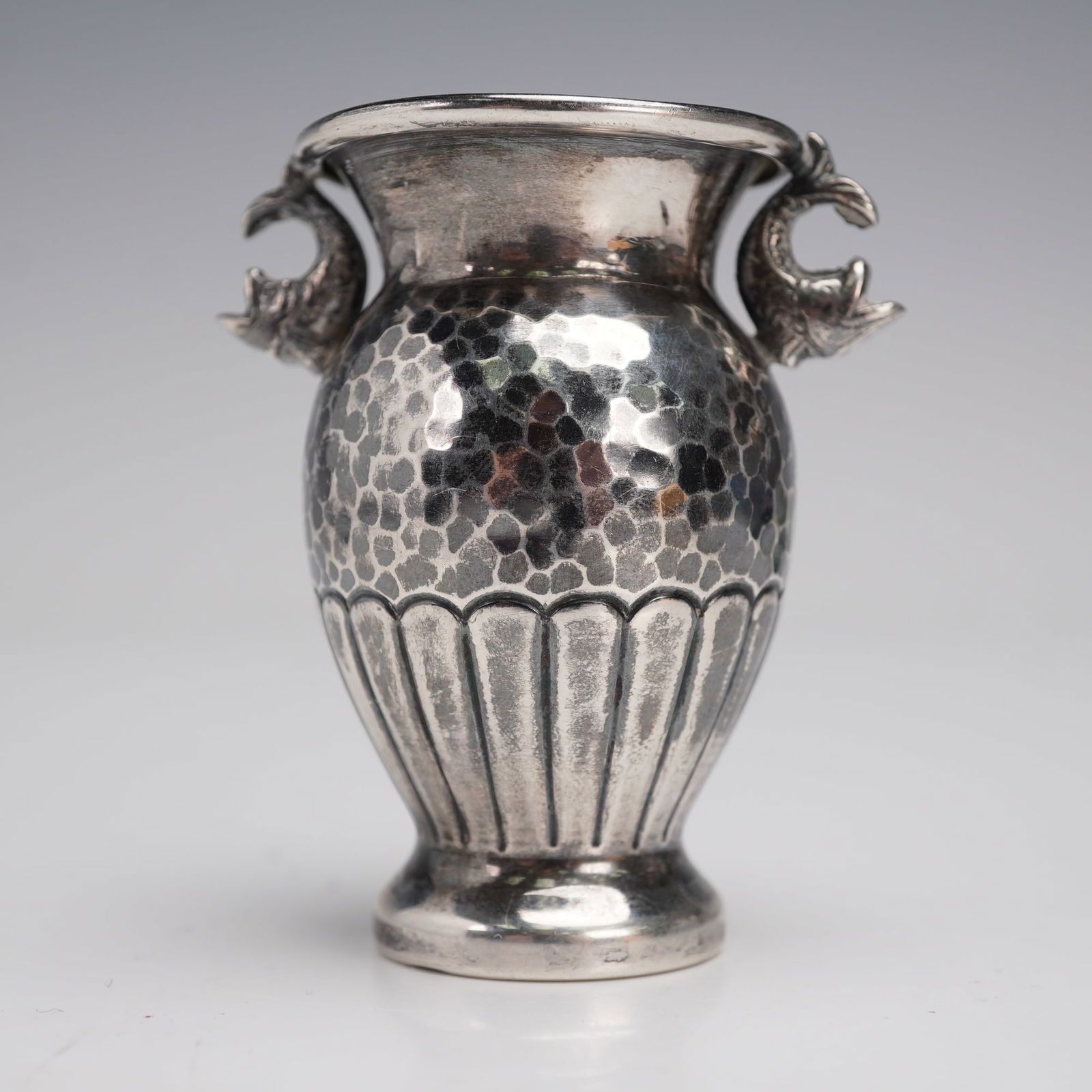 Sterling Silver Decorative Fish-Motif Miniature Urn (1 of 7)