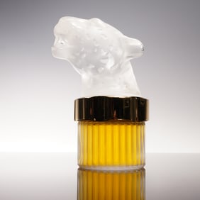 Lalique Crystal Perfume Bottle, Pour Homme Panthere Flacon