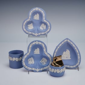 5pc Wedgwood Jasperware Desk Items