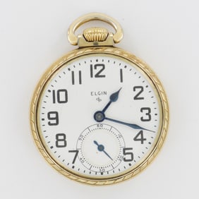 Elgin National Watch Co. Model 575 16S 10K Rolled Gold Plate Pocket Watch