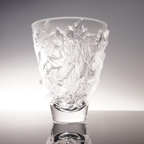Lalique Crystal Vase, Champs Elysees