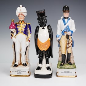 3pc Royal Doulton & Arnart/Grenadier, Collectible Liquor Decanter Bottles