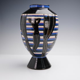 Rometti Umbertide Allegoria Vase, Italian Avant Garde Design