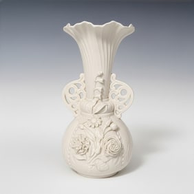 Belleek Flowered Princess Vase, 5th Green Mark