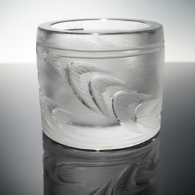 Lalique Frosted Crystal Lugano Champagne Cooler