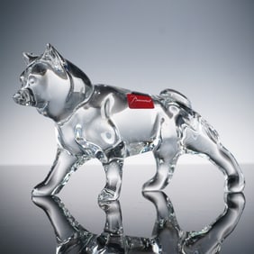 Baccarat Crystal Figurine, Shiba Inu Dog