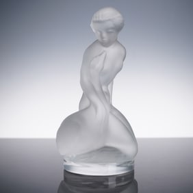 Lalique Crystal Figurine, Leda and the Swan