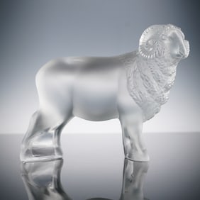 Lalique Crystal Figurine, Ram