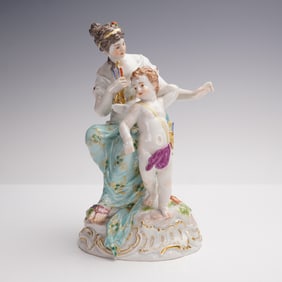Meissen Porcelain Figurine, Venus & Cupid