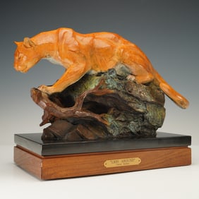 Lion Around, Bronze Sculpture by Vince Valdez