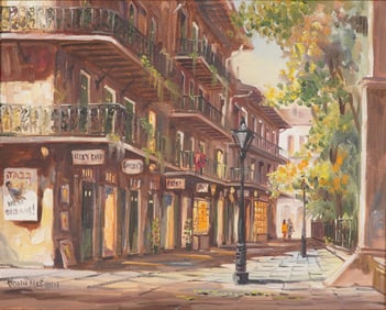 John McCann, Original Oil Painting, French Quarter New Orleans, Signed