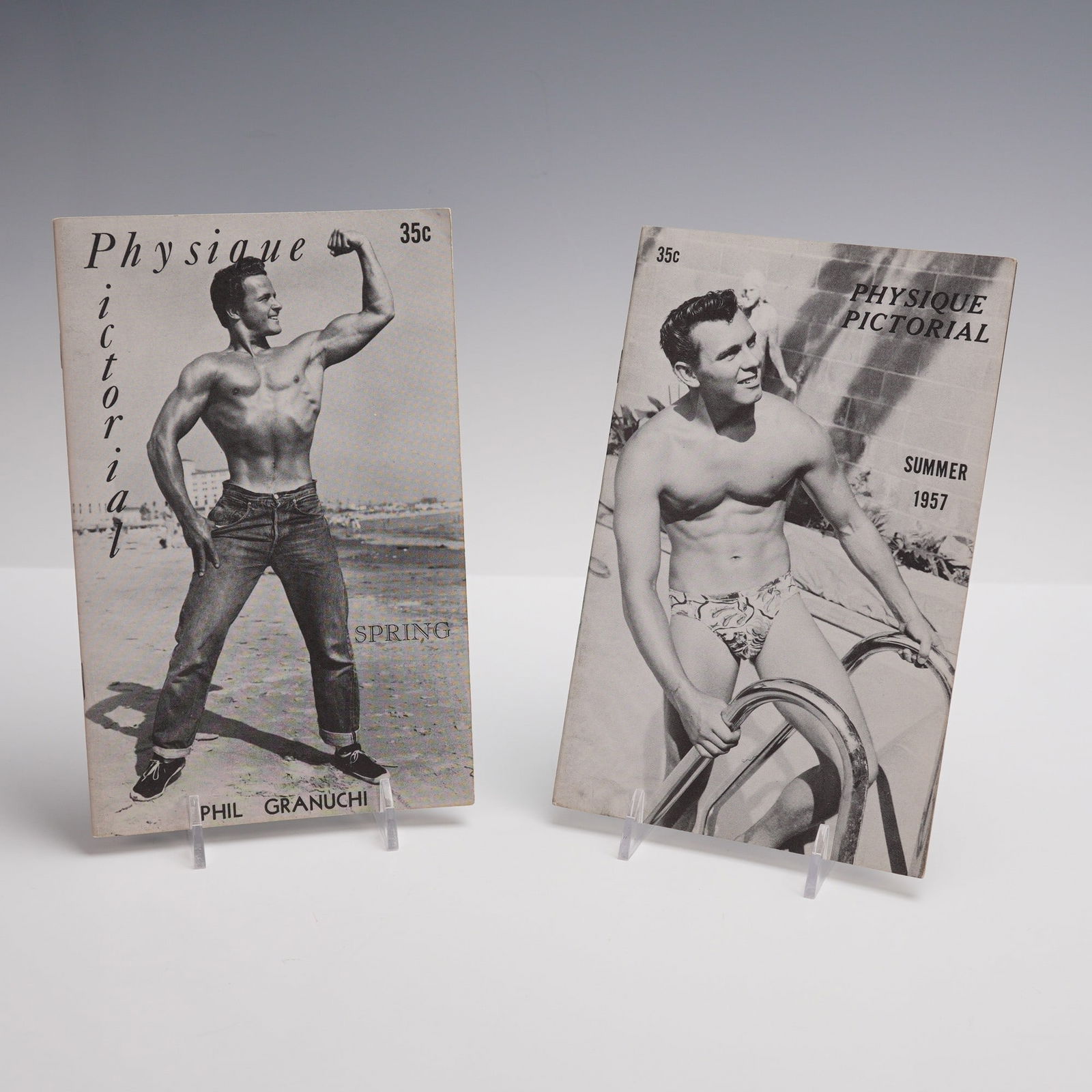 2pc Physique Pictorial Beefcake Magazines, Spring 1956 and Summer 1957 (1 of 5)