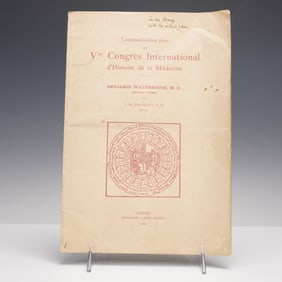 Vme Congres International d'Histoire de la Medecine by B. Waterhouse, Amer.