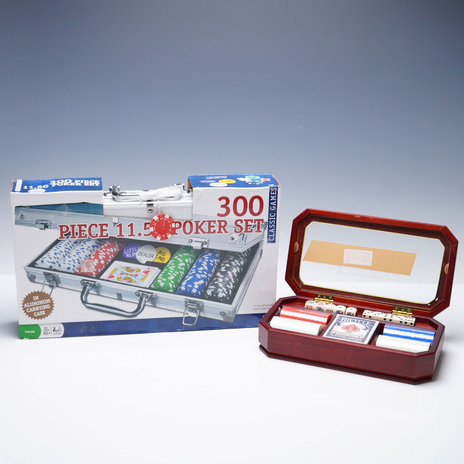 2pc Poker Sets, Bicycle Executive Poker, and Classic Games 300pc Poker Set (1 of 5)