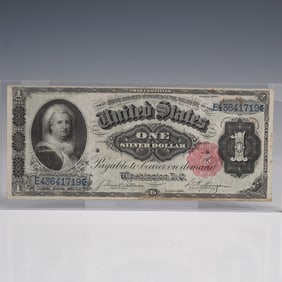 1891 $1 Silver Certificate Martha Washington Banknote