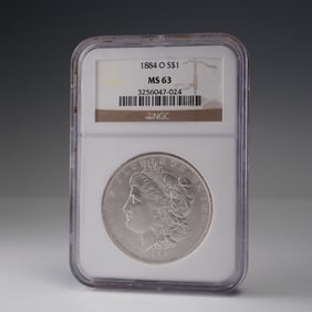 1884-O Morgan Dollar Silver Dollar Coin NGC Graded MS 63