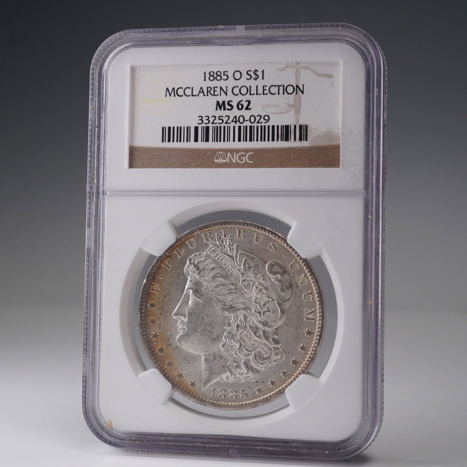 1885-O Morgan Silver Dollar Coin McClaren Collection NGC Graded MS 62 (1 of 4)