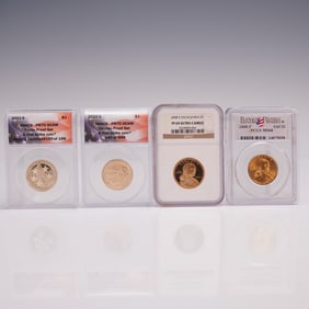 4pc 2008-2022 Sacagawea One Dollar Coins NGC, PCGS, and ANACS Graded