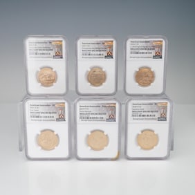 6pc 2018 - 2020 American Innovation Coins NGC Graded Brilliant Uncirculated