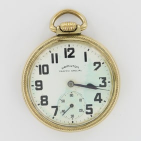 Hamilton Watch Co. Traffic Special 16S Rolled Gold Plate Pocket Watch