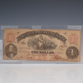 1862 $1 Virginia Treasury Banknote