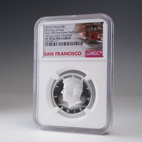 2019-S Kennedy Half Dollar Silver Dollar Coin NGC Graded PF 70 Ultra Cameo