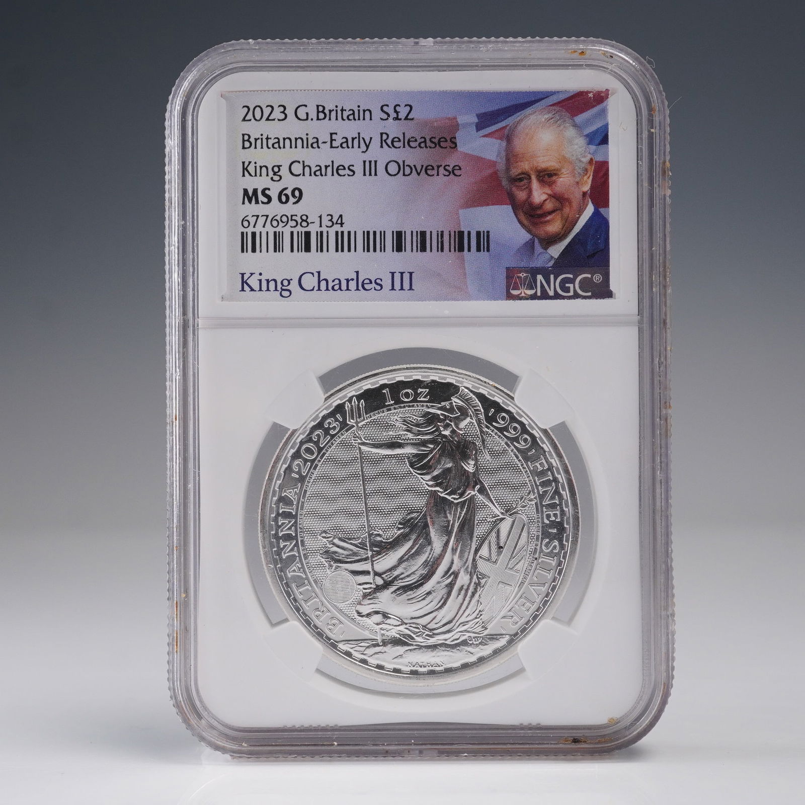 2023 Great Britain Two Pounds Silver Coin NGC Graded MS 69 (1 of 4)
