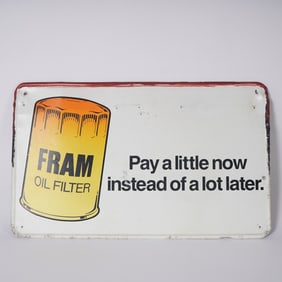 Fram Oil Filter Advertising Sign