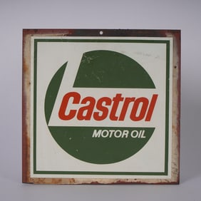 Castrol Motor Oil Tin Advertising Sign