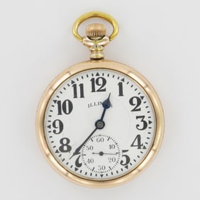 Illinois Watch Co. 16S Gold Filled Pocket Watch, Dueber 20 Year Case