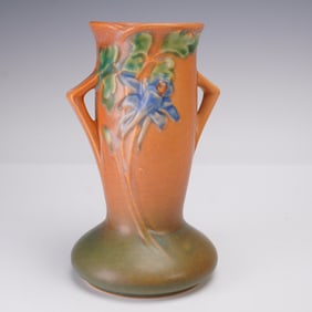 Roseville Pottery Columbine Bud Vase, 13-6