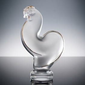 Lalique Crystal Figurine, Rooster