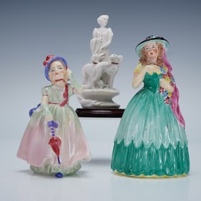 3pc Coalport, Royal Doulton, and Giuseppe Armani Lady Figurines