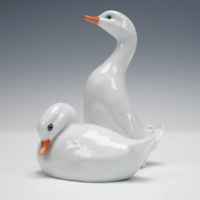 Herend Porcelain Figurine, Pair of Ducks