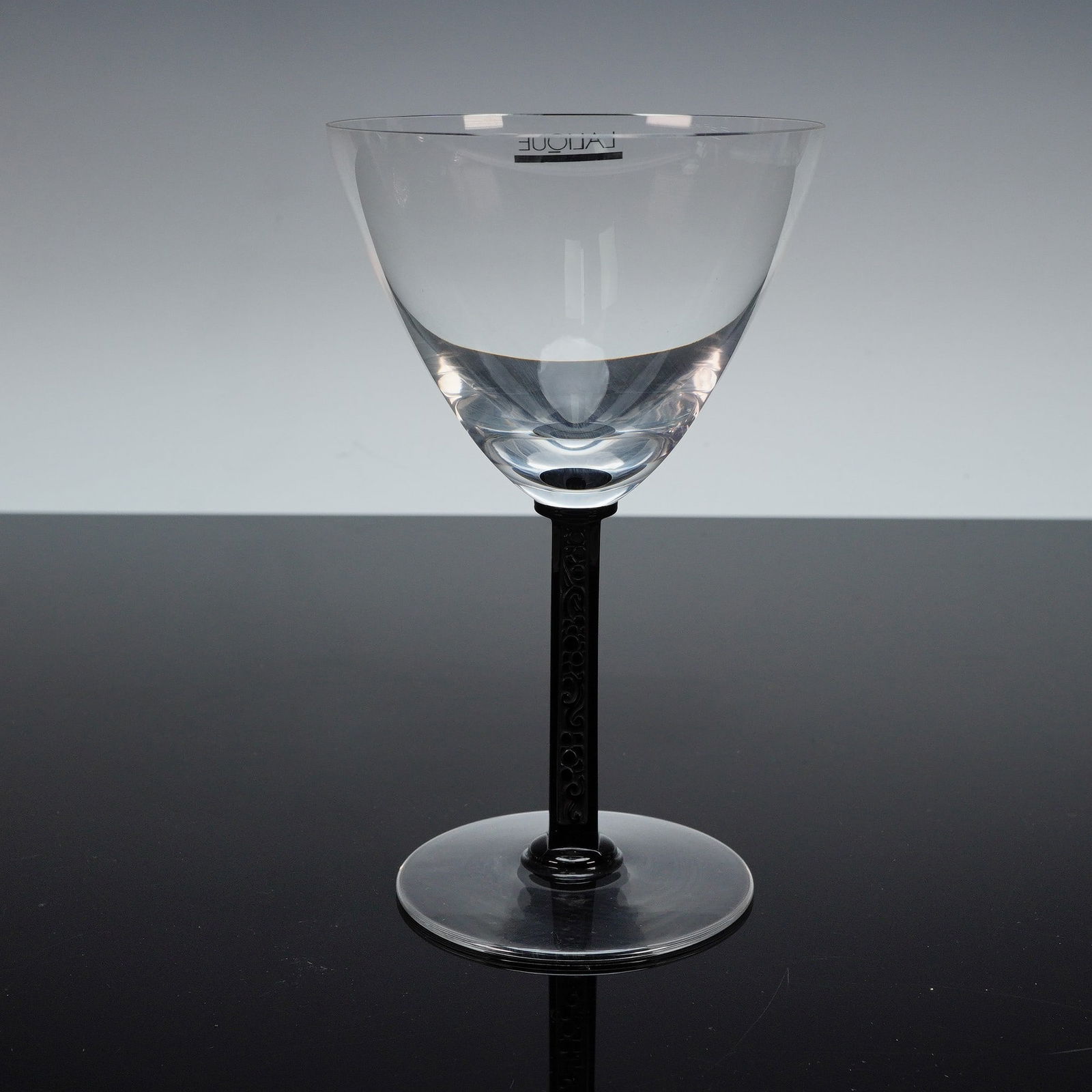 Lalique Crystal Black Phalsbourg Champagne Glass (1 of 3)