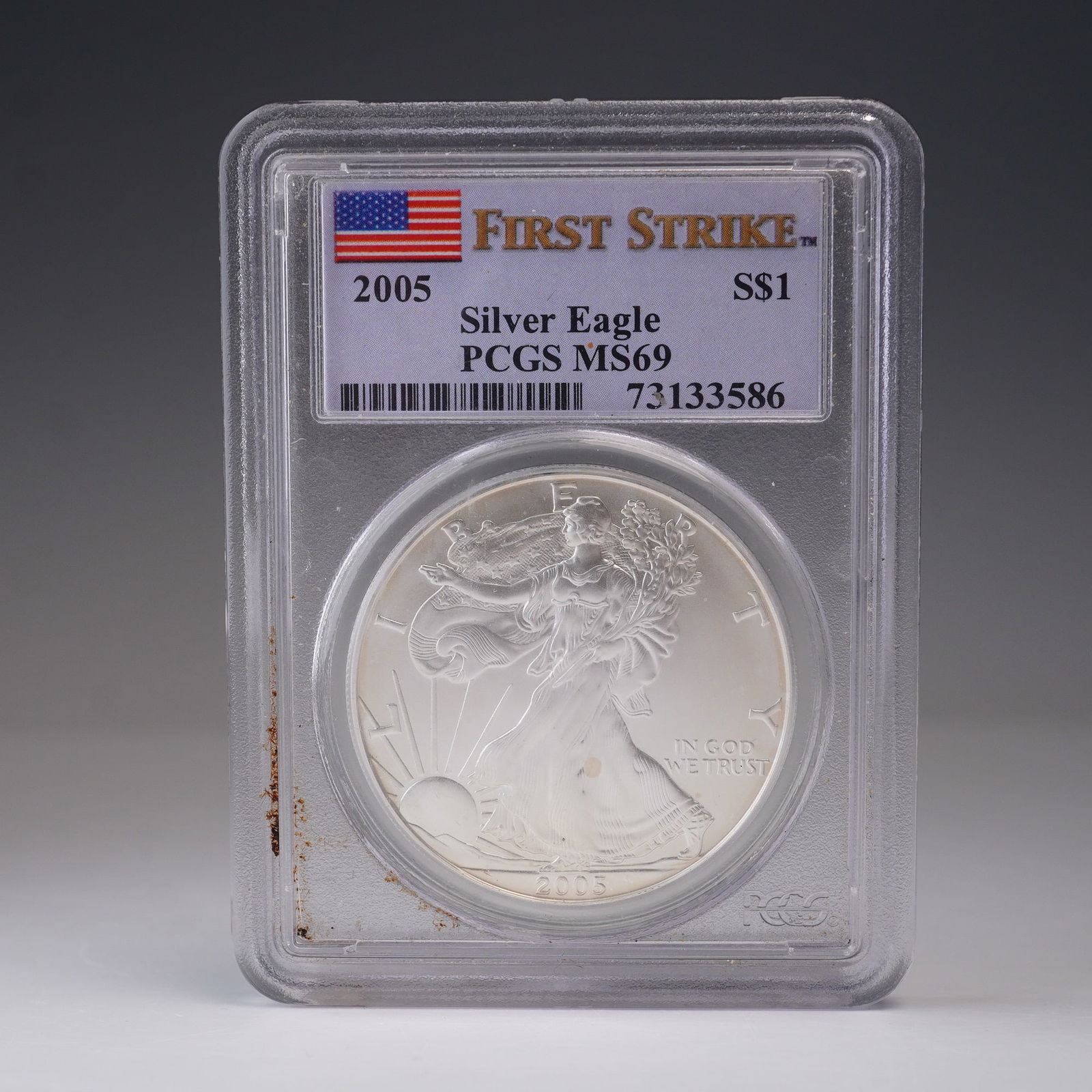 2005 American Silver Eagle Type 1 Dollar PCGS Graded MS 69 (1 of 4)