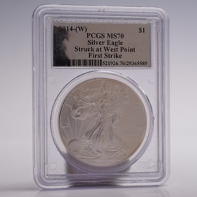 2014 (W) American Silver Eagle One Dollar Coin PCGS Graded MS 70