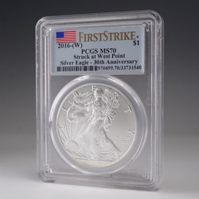 2016 (W) American Silver Eagle Dollar Coin PCGS Graded MS 70