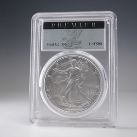 2023-W American Silver Eagle Type 2 Dollar PCGS Graded SP 70 Burnished